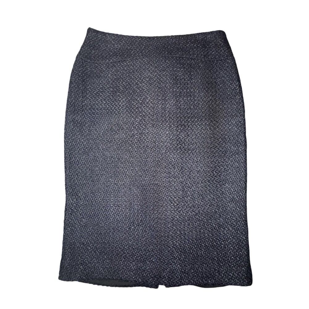 Moulinette Soeurs Vestments Navy Blue Wool Boucle Knee Length Skirt Sz 4